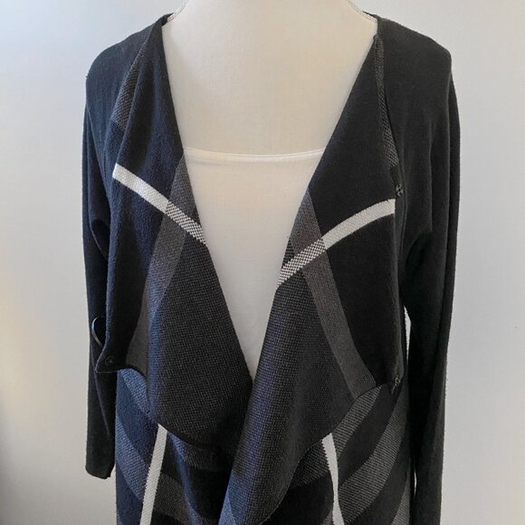 Angel Apparel - Asymmetrical Button Cardigan/Jacket - Picture 5 of 9